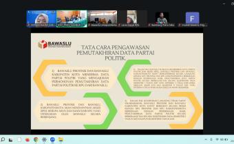 Rapat Koordinasi (Rakor) Persiapan Pengawasan Pemutakhiran Data Partai Politik Berkelanjutan untuk Semester II Tahun 2025 yang diselenggarakan oleh Bawaslu Provinsi Sumatera Barat, Selasa (23/12/2025).