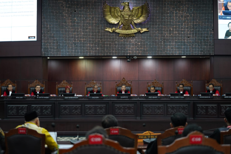 Bawaslu hadiri sidang putusan atau ketetapan oleh Perselisihan Hasil Pemilihan (PHP) Kepala Daerah oleh Mahkamah Konstitusi (MK) di Jakarta, Senin (26/5/2025). Foto: Publikasi dan Pemberitaan Bawaslu