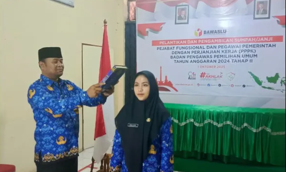 Pelantikan PPPK Bawaslu Padang Pariaman  Tahun Anggaran 2024 Tahap II  a.n Reina Kamal