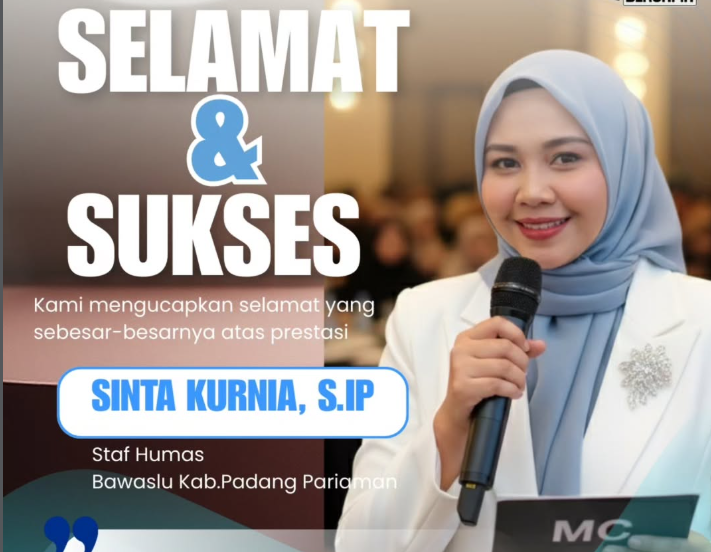 Ucapan Selamat Dari Bawaslu Padang Pariaman Kepada Staf Humas atas nama Sinta Kurnia