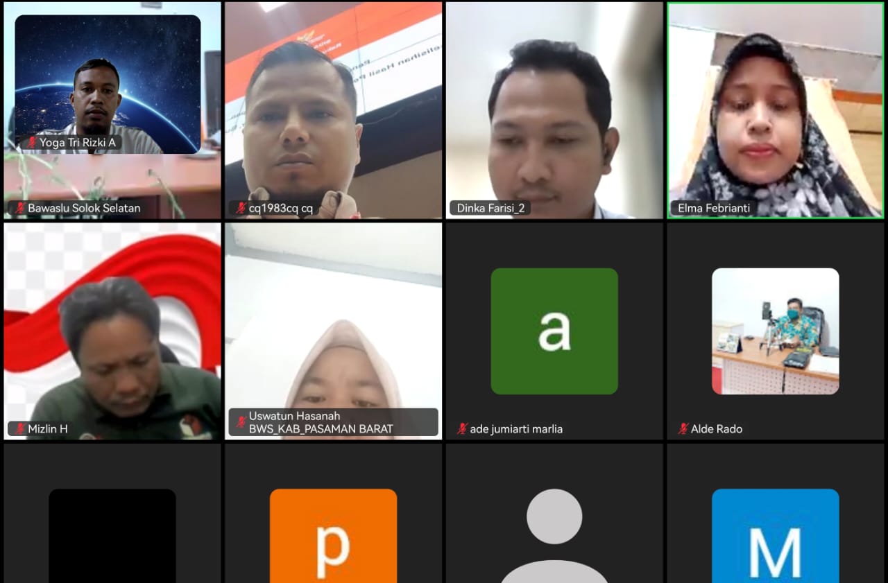 Rakor Persiapan Pengawasan Rekapitulasi PDPB Semester II via zoom meeting