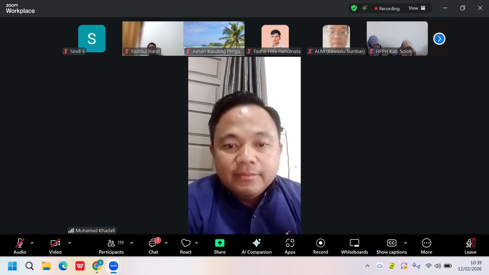 Bawaslu Kabupaten Padang Pariaman mengikuti Rapat Persiapan Pelaksanaan Kegiatan Ngabuburit Pengawasan Tahun 2026