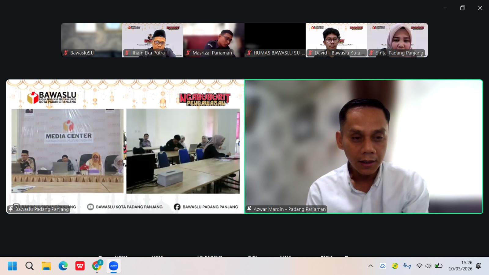 Bawaslu Padang Pariaman Ikuti Ngabuburit Pengawasan Bawaslu Padang Panjang