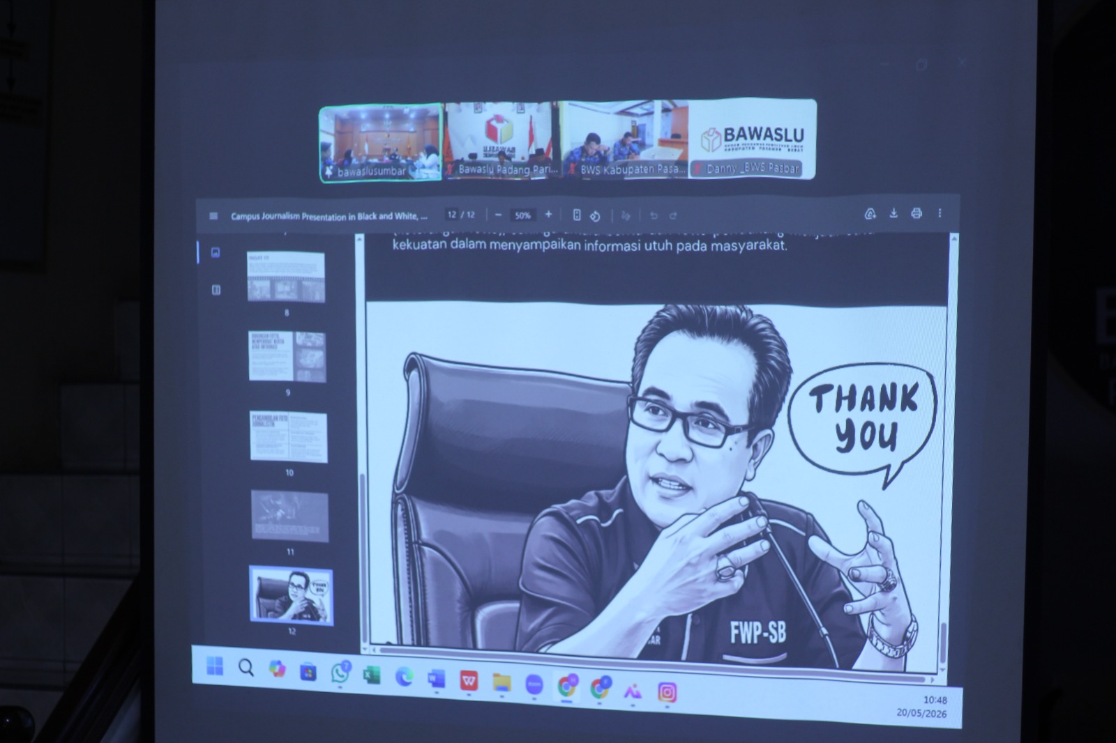  Bawaslu Padang Pariaman Ikuti Peningkatan Kapasitas Kehumasan