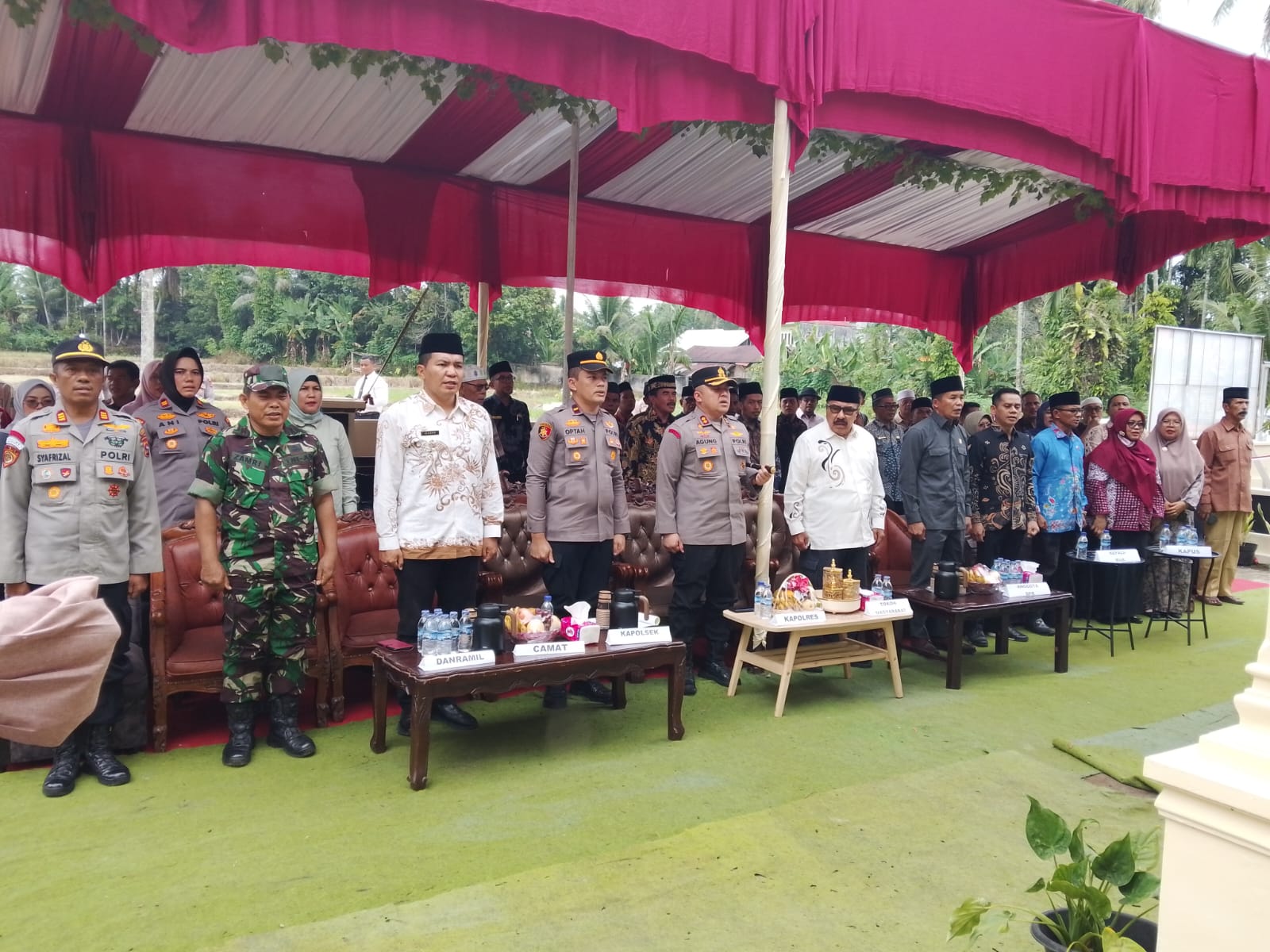  ketua bawaslu padang pariaman hadiri kunjungan kerja kapolres pariaman sekaligus peresmian fasilitas umum di Polsek IV Koto Aur Malintang  