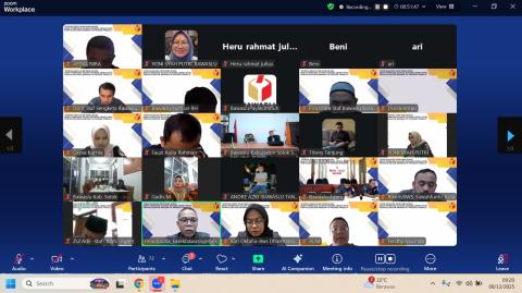 Kegiatan Bedah Buku "Panduan Acara Sidang (PAS) pada Pemilu."secara daring, Senin, 08/12/2025