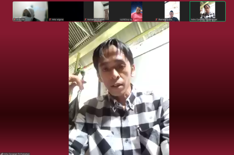 Rapat koordinasi terkait Penyusunan Program Kerja Kehumasan dan Pengawasan Tahun 2026 secara daring yang digelar oleh Bawaslu Provinsi Sumbar.