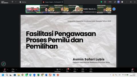 Bawaslu Padang Pariaman Ikuti Penguatan Kapasitas Kesekretariatan Bawaslu Tahun 2026
