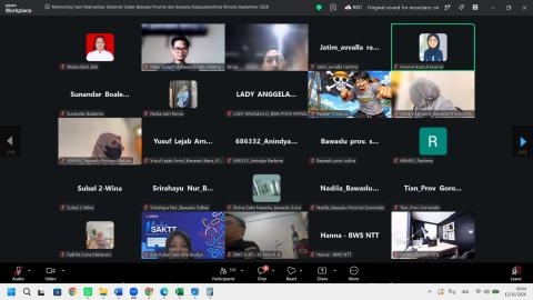 Kegiatan Zoom Meeting Bersama Bawaslu RI terkait Monitoring dan Rekonsiliasi Eksternal yang diikuti oleh Bawaslu Kabupaten Padang Pariaman secara daring