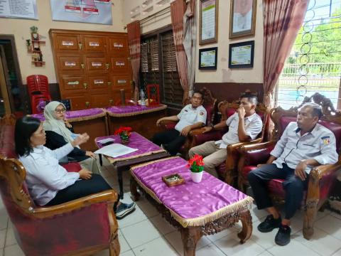 Anggota Bawaslu Padang Pariaman lakukan koordinasi ke Kwarcab 0305 Padang Pariaman, Rabu.(21/10)