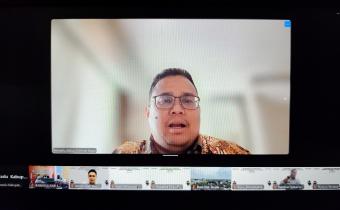 Ketua Bawaslu Rahmat Bagja saat Peluncuran dan Pengenalan LMS Bawaslu: Transformasi Pembelajaran Berbasis Teknologi, secara daring pada Rabu (28/5/2025).