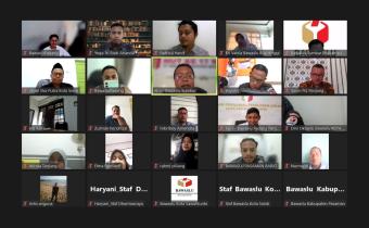 Pelaksanaan Zoom Meeting PDPB oleh Bawaslu Provinsi Sumbar Via Daring. 24/6/2025