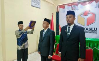 Bawaslu Padang Pariaman Hadiri Pelantikan Jabatan Administrasi dan Fungsional di Lingkungan Bawaslu