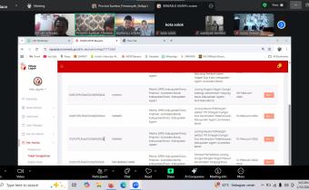 Bawaslu Kabupaten Padang Pariaman mengikuti Rapat Sinkronisasi Data Penanganan Pelanggaran pada Aplikasi SigapLapor