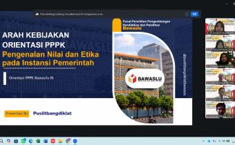 PPPK Bawaslu Padang Pariaman Ikuti Hari Pertama Orientasi Distance Learning Kelas II