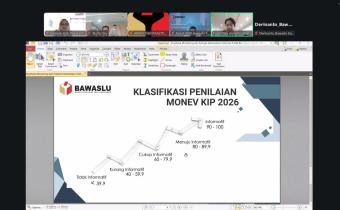 Bawaslu Padang Pariaman Ikuti Sosialisasi Monitoring dan Evaluasi Keterbukaan Informasi Publik Tahun 2026