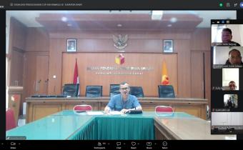 Kegiatan Zoom bersama Bawaslu Provinsi Sumatera Barat terkait pendelegasian cuti ASN